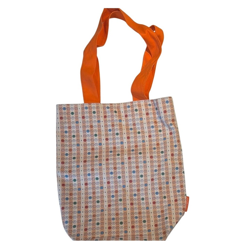 Stylish Orange Scantron Test Patterned Tote Bag
